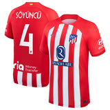 Atlético de Madrid Metropolitano Nike Home Stadium Shirt 2023-24 with Söyüncü 4 printing - Kit Captain