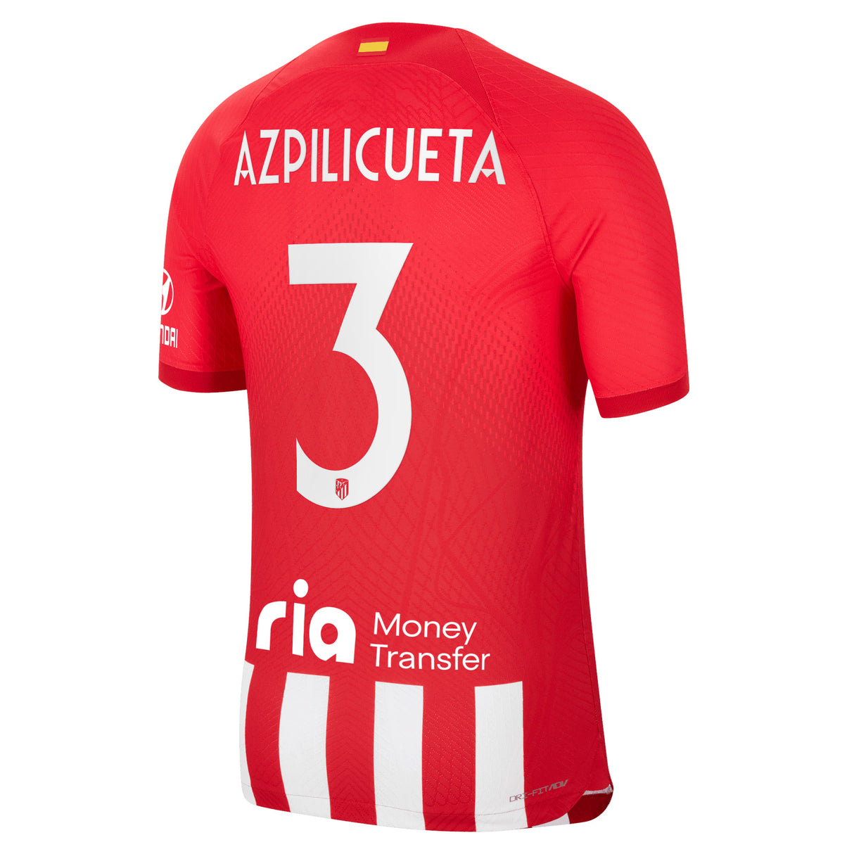 Atlético de Madrid Metropolitano Nike Home Vapor Match Shirt 2023-24 with Azpilicueta 3 printing