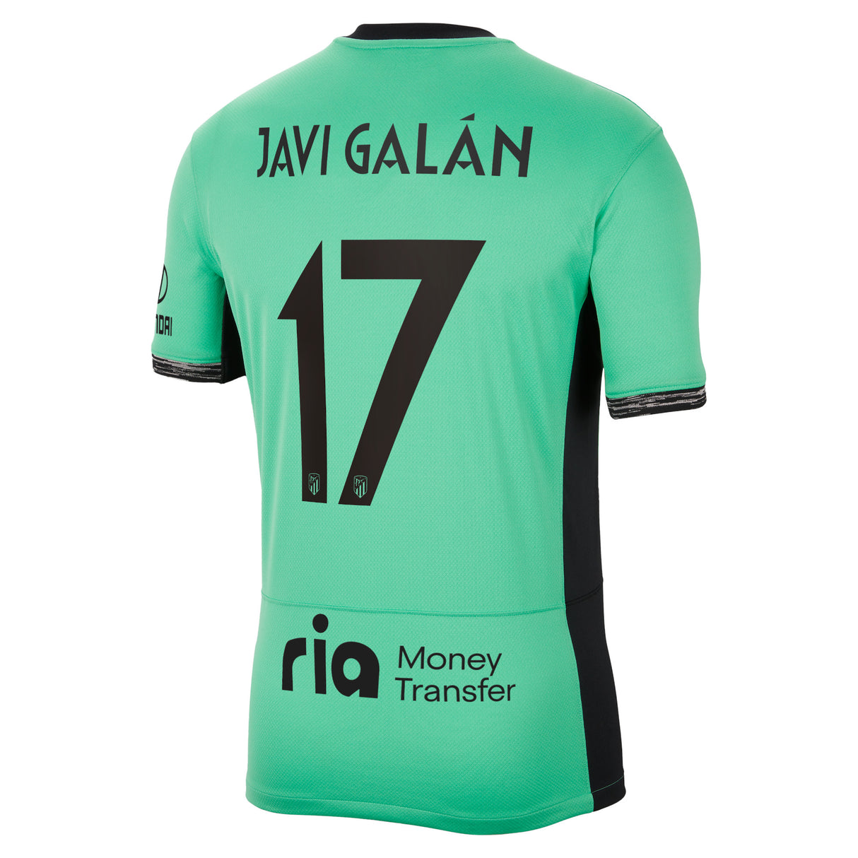 Atlético de Madrid Metropolitano Nike Third Stadium Shirt 2023-24 with Javi Galán 17 printing - Kit Captain