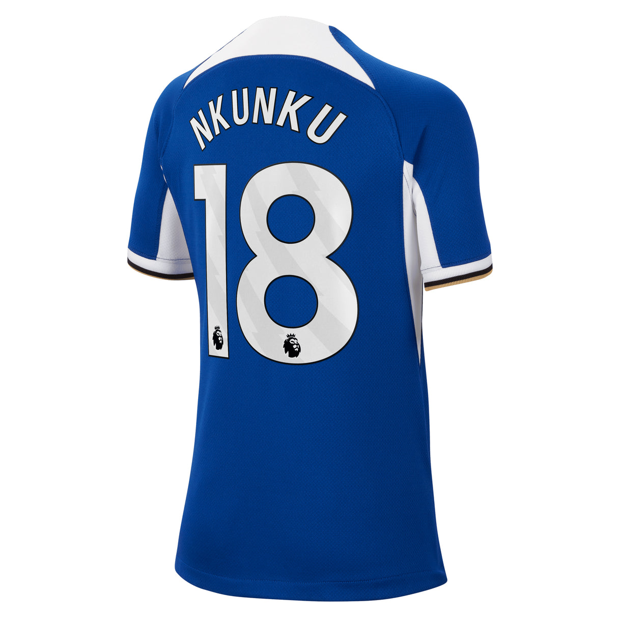 Chelsea Nike Home Stadium Sponsored Shirt 2023-24 - Kids with Nkunku 18 printing