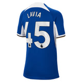 Chelsea Nike Home Stadium Sponsored Shirt 2023-24 - Kids with Lavia 45 printing