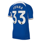 Chelsea Home Vapor Match Sponsored Shirt 2023-24 with Fofana 33 printing - Kit Captain