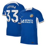 Chelsea Home Vapor Match Sponsored Shirt 2023-24 with Fofana 33 printing - Kit Captain