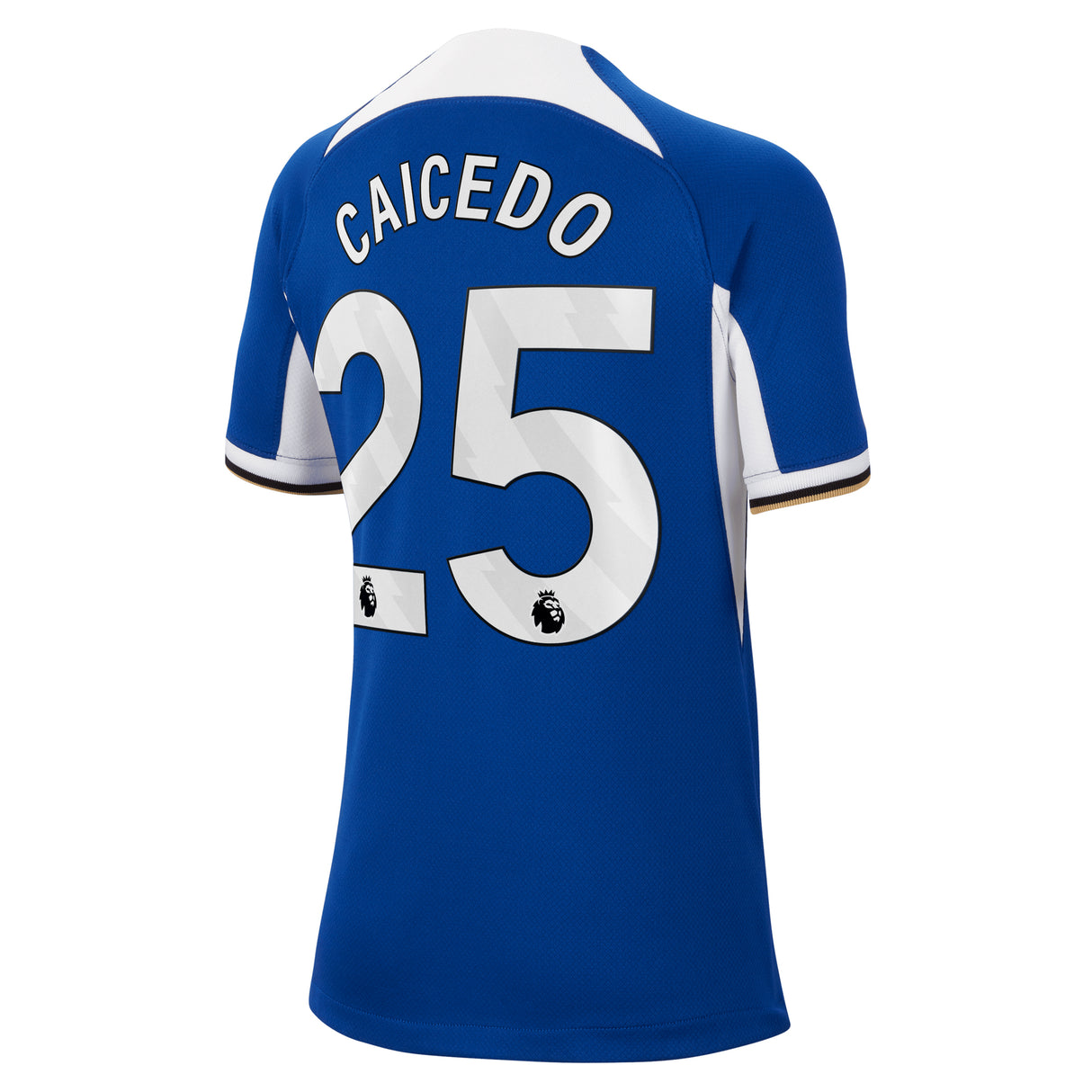 Chelsea Nike Home Stadium Sponsored Shirt 2023-24 - Kids with Caicedo 25 printing