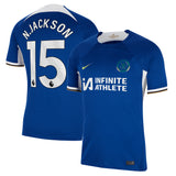 Chelsea Nike Home Stadium Sponsored Shirt 2023-24 with N.Jackson 15 printing