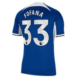 Chelsea Nike Home Stadium Sponsored Shirt 2023-24 with Fofana 33 printing