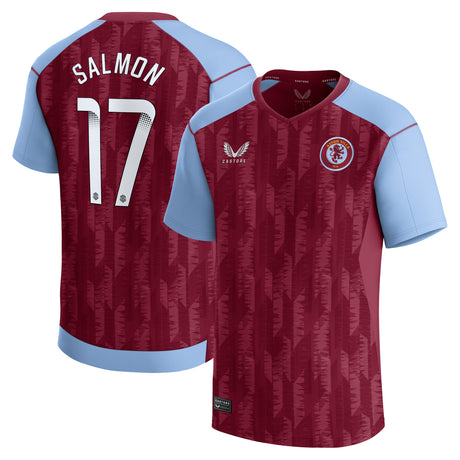 Aston Villa WSL Castore Home Shirt 2023-24 - Kids - With Salmon 17 printing - Kit Captain