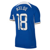 Chelsea WSL Home Vapor Match Sponsored Shirt 2023-24 with Mjelde 18 printing - Kit Captain