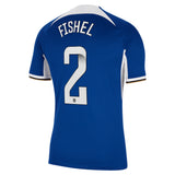 Chelsea WSL Nike Home Stadium Sponsored Shirt 2023-24 with Fishel 2 printing