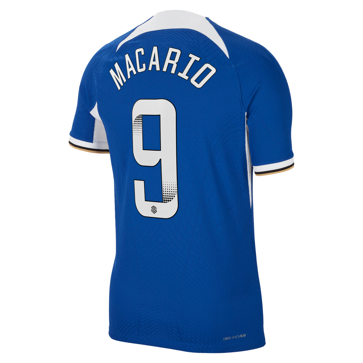 Chelsea WSL Home Vapor Match Sponsored Shirt 2023-24 with Macario 9 printing - Kit Captain