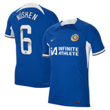 Chelsea WSL Home Vapor Match Sponsored Shirt 2023-24 with Nüsken 6 printing - Kit Captain