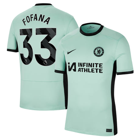 Chelsea Nike Third Stadium Sponsored Shirt 2023-24 with Fofana 33 printing