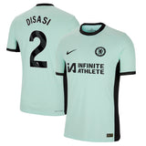 Chelsea Third Vapor Match Sponsored Shirt 2023-24 with Disasi 2 printing - Kit Captain