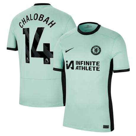 Chelsea Nike Third Stadium Sponsored Shirt 2023-24 with Chalobah 14 printing