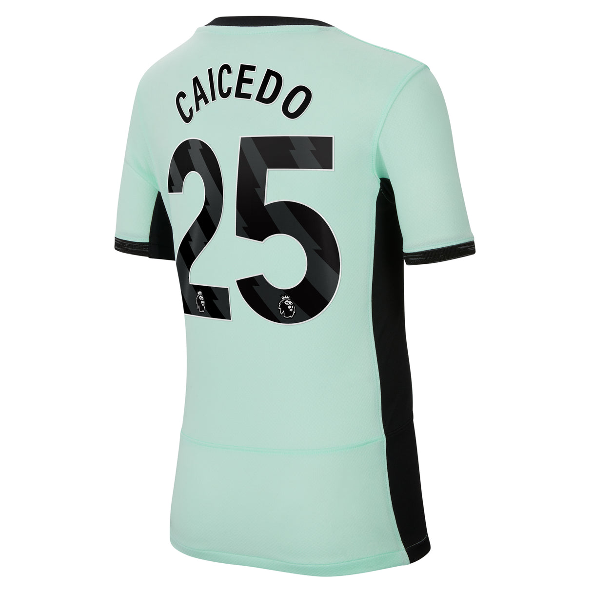 Chelsea Third Stadium Sponsored Shirt 2023-24 - Kids with Caicedo 25 printing - Kit Captain