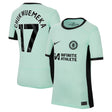 Chelsea Third Stadium Sponsored Shirt 2023-24 - Kids with Chukwuemeka 17 printing - Kit Captain