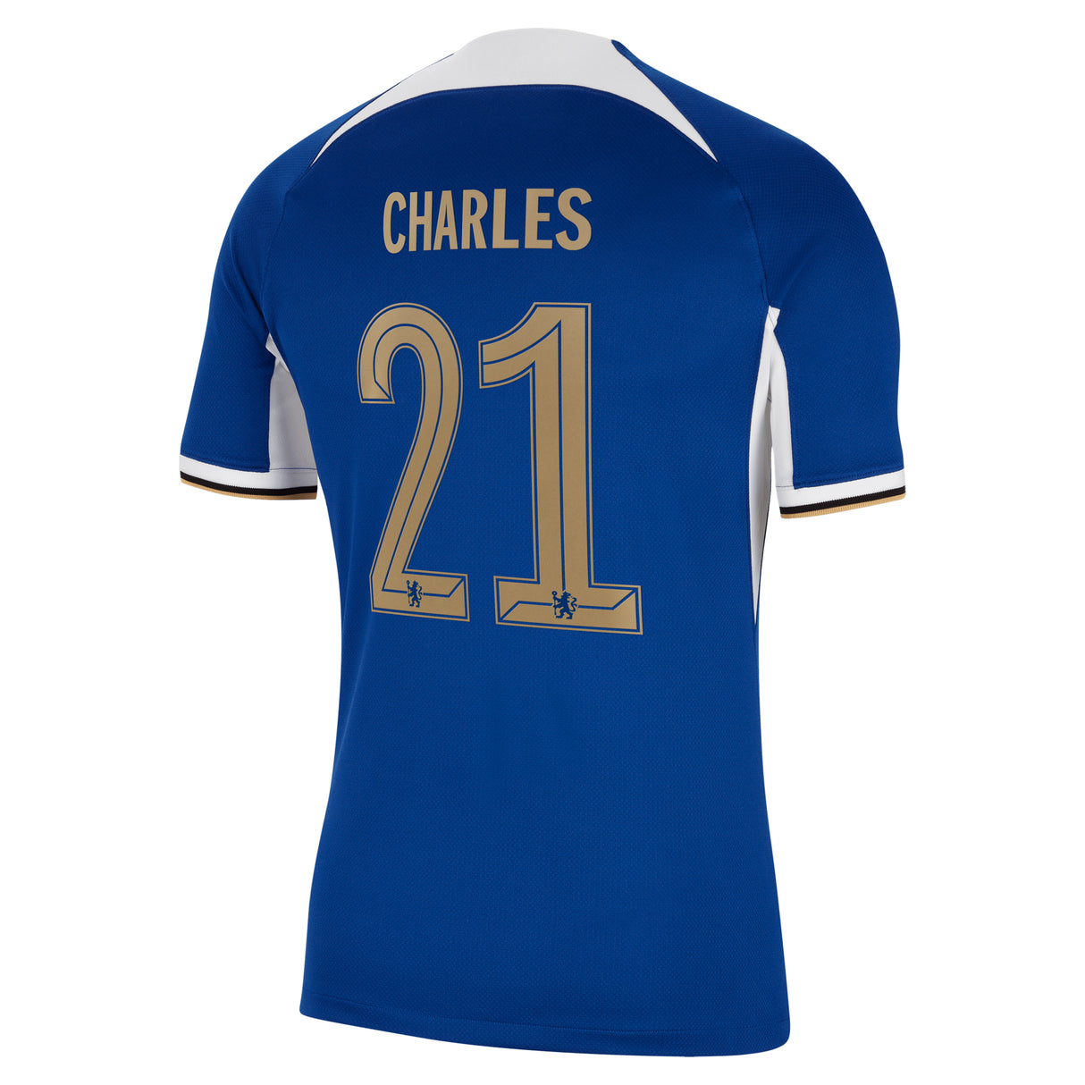 Chelsea Cup Nike Home Stadium Sponsored Shirt 2023-24 with Charles 21 printing