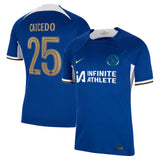 Chelsea Cup Nike Home Stadium Sponsored Shirt 2023-24 with Caicedo 25 printing