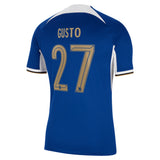 Chelsea Cup Nike Home Stadium Sponsored Shirt 2023-24 with Gusto 27 printing