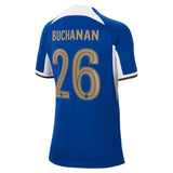 Chelsea Cup Nike Home Stadium Sponsored Shirt 2023-24 - Kids with Buchanan 26 printing