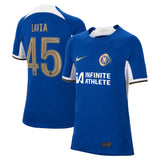 Chelsea Cup Nike Home Stadium Sponsored Shirt 2023-24 - Kids with Lavia 45 printing