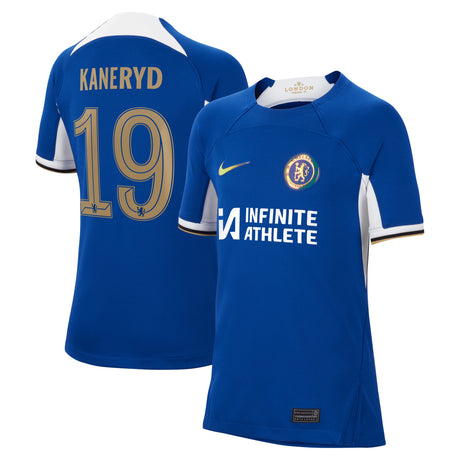 Chelsea Cup Nike Home Stadium Sponsored Shirt 2023-24 - Kids with Kaneryd 19 printing