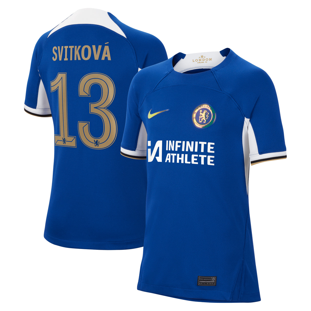 Chelsea Cup Nike Home Stadium Sponsored Shirt 2023-24 - Kids with Svitková 13 printing