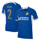 Chelsea Cup Home Vapor Match Sponsored Shirt 2023-24 with Disasi 2 printing - Kit Captain