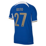 Chelsea Cup Home Vapor Match Sponsored Shirt 2023-24 with Gusto 27 printing - Kit Captain