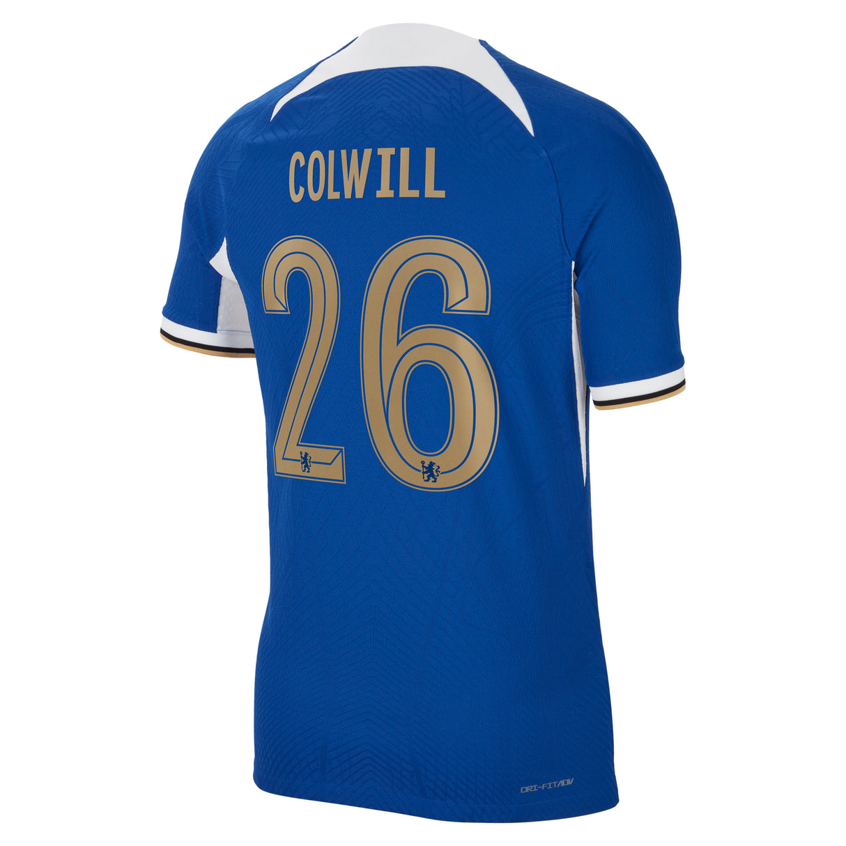 Chelsea Cup Home Vapor Match Sponsored Shirt 2023-24 with Colwill 26 printing - Kit Captain