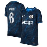 Chelsea Nike Cup Away Stadium Sponsored Shirt 2023-24 - Kids with Nüsken 6 printing