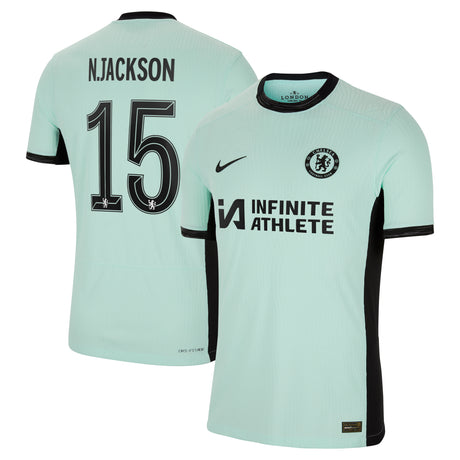 Chelsea Cup Third Vapor Match Sponsored Shirt 2023-24 with Jackson 15 printing - Kit Captain