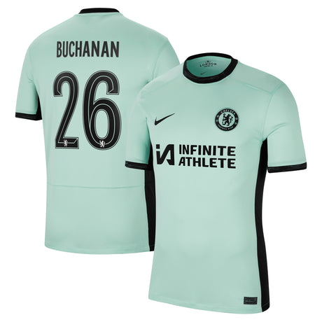 Chelsea Cup Nike Third Stadium Sponsored Shirt 2023-24 with Buchanan 26 printing