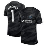 Chelsea Nike Goalkeeper Stadium Sponsored Shirt 2023-24 -Kids with Sánchez 1 printing - Kit Captain