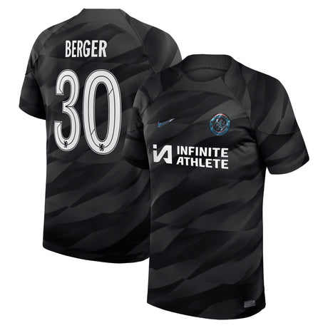 Chelsea Cup Nike Goalkeeper Stadium Sponsored Shirt 2023-24 with Berger 30 printing