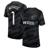 Chelsea WSL Nike Stadium Goalkeeper Sponsored Shirt 2023-24 - Kids with Mušović 1  printing - Kit Captain