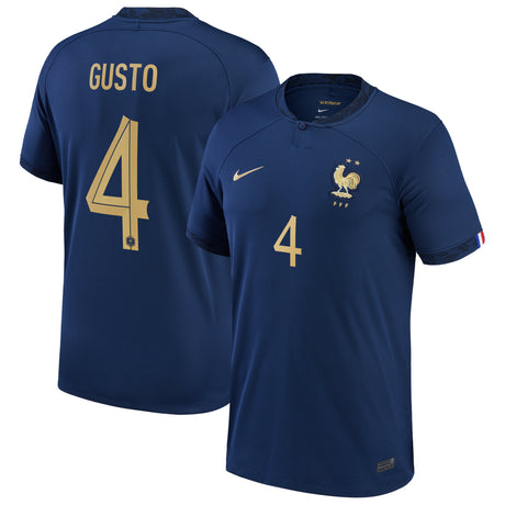 France Home Stadium Shirt 2022 - Kids with Gusto 4 printing - Kit Captain