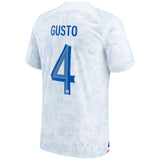 France Away Stadium Shirt 2022 with Gusto 4 printing - Kit Captain