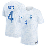 France Away Stadium Shirt 2022 with Gusto 4 printing - Kit Captain