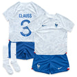 France Away Stadium Kit 2022 - Little Kids with Clauss 3 printing - Kit Captain