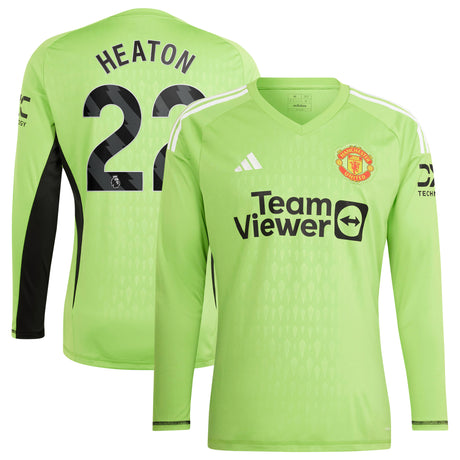 Manchester United EPL Home Goalkeeper Shirt 2023-24 with Heaton 22 printing