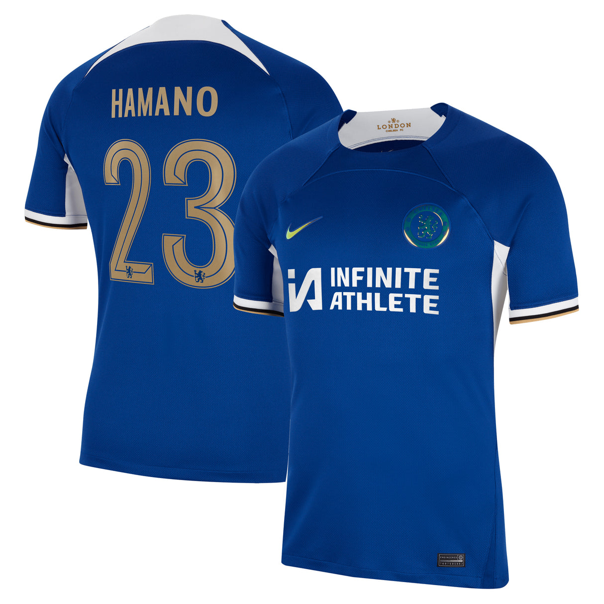 Chelsea Cup Nike Home Stadium Sponsored Shirt 2023-24 with Hamano 23 printing