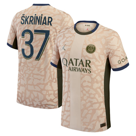 PSG Jordan Fourth Dri-FIT ADV Match Shirt 23/24 with Å kriniar 37 printing