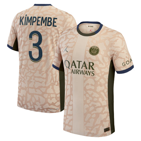 PSG Jordan Fourth Dri-FIT ADV Match Shirt 23/24 with Kimpembe 3 printing