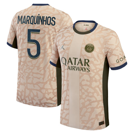 PSG Jordan Fourth Dri-FIT ADV Match Shirt 23/24 with Marquinhos 5 printing