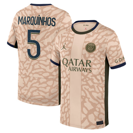 PSG Jordan Fourth Stadium Shirt 23/24 - Kids with Marquinhos 5 printing