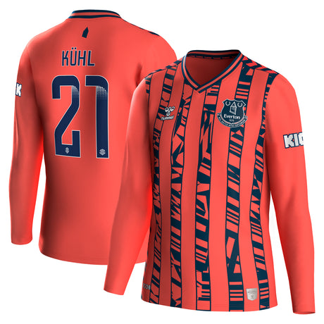 Everton WSL Away Shirt 2023-24 - Kids - Long Sleeve with Kühl 21 printing