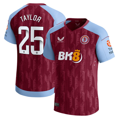 Aston Villa WSL Home Pro Shirt 2023-24 with Taylor 25 printing