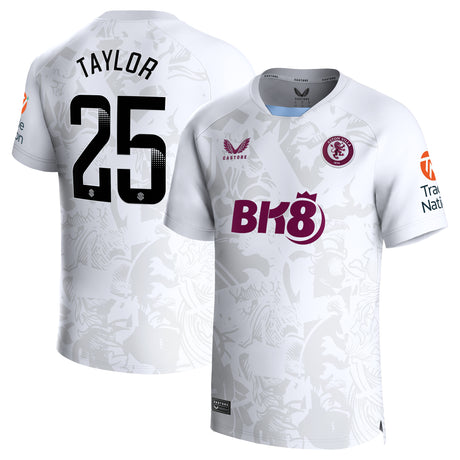 Aston Villa WSL Away Stadium Shirt 2023-24 with Taylor 25 printing