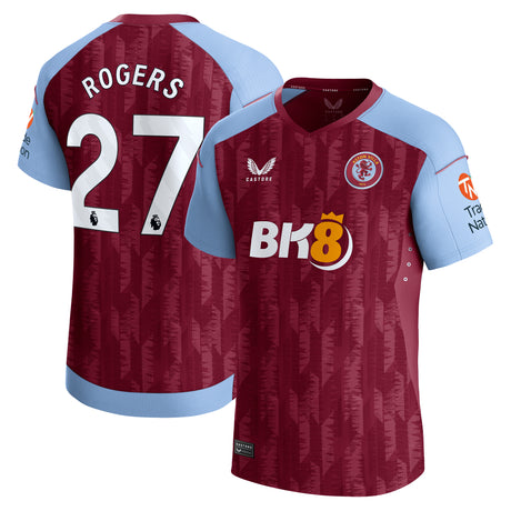 Aston Villa Home Pro Shirt 2023-24 with Rogers 27 printing